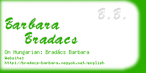 barbara bradacs business card