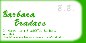 barbara bradacs business card